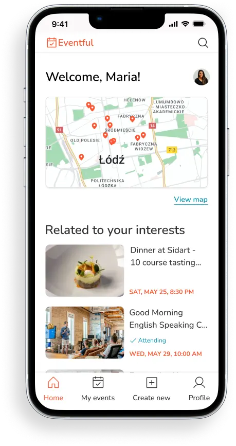 Eventful app image