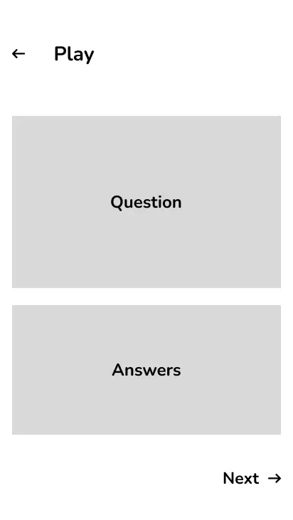 Low fidelity wireframe